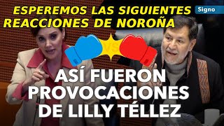 Lilly Téllez mantiene pugna con Noroña ¡Le dice que debe hablar mejor [upl. by Jolie]