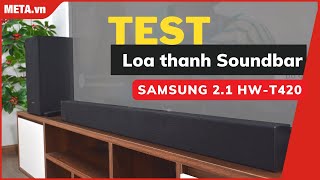 Loa thanh Soundbar Samsung 21 HWT420 kết nối bluetooth Smart Sound tối ưu âm thanh  METAvn [upl. by Aynahs]