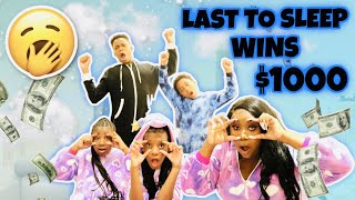 LAST TO FALL ASLEEP CHALLENGE WINS 1000 AT AN EPIC BOY VS GIRLS SLUMBER PARTY [upl. by Rolanda]