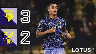 HIGHLIGHTS  Watford 32 Norwich City [upl. by Odrahcir]