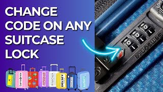 How to Set and Change Code on ANY Suitcase Lock Samsonite Aristocrat Delsey and other [upl. by Nosak321]