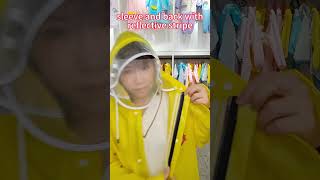 Thicken EVA raincoat with reflective stripe backpack position poncho [upl. by Odnama570]