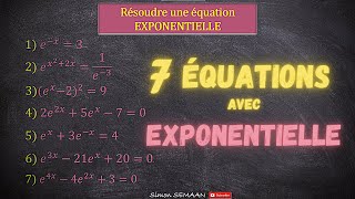 Résoudre une équation contenant des Exponentielles  Exercices Corrigés  BAC Terminale [upl. by Laniger]