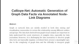 Calliope Net Automatic Generation of Graph Data Facts via Annotated Node Link Diagrams [upl. by Carr]