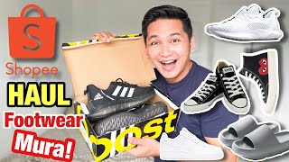 SHOPEE HAUL  Affordable Footwear For Men Below 500  Shoes and Slippers   Greg Parilla [upl. by Nayllij]