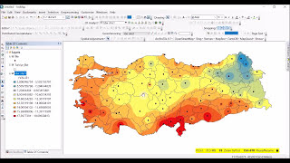 Türkiye Sıcaklık Haritası Yapımı  ArcGIS [upl. by Agna]