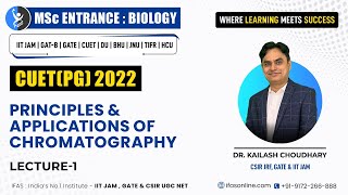 Principle and Application of Chromatography CUET PG  Boost Your IIT JAM amp GAT B Prep [upl. by Marinelli]