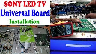 Universal Board Complete Installation Process in Original Sony Bravia LED TV A Detail in UrduHindi [upl. by Asp794]