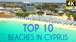 The 10 Best Beaches in Cyprus  4K Drone review [upl. by Anuat]