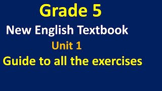 class 5 Englishnew textbookunit 1grade 5 New English bookguide [upl. by Gnehs54]