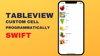 UITableView in Swift programmatically with Custom Cell for beginners [upl. by Sigmund]