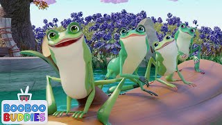 Five Little Speckled Frogs  BooBooBuddies TV Nursery Rhymes amp Kids Songs [upl. by Aihk]