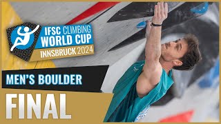 Mens Boulder final  Innsbruck 2024 [upl. by Yenterb]