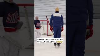 Simple drill for goalies of all skill levels😅 [upl. by Bordy]