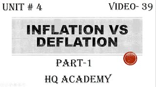 Unit4 Inflation vs Deflation Cambridge IGCSE Economics 0455 Video39 Part1 [upl. by Alleiram37]