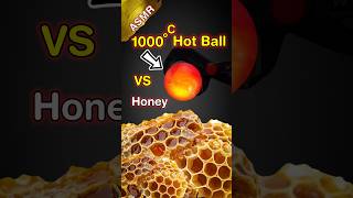 🔥 Will Honey 🍯 Survive the 1000°C Metal Ball Challenge 😵‍💫 Smoky ASMR DestructionASMRDestruction [upl. by Llennaj]