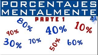 Cómo calcular el porcentaje sin calculadora  Parte 1 [upl. by Kenrick]