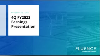 Fluence Energy FLNC Q4 2023 Earnings Presentation [upl. by Gemoets]