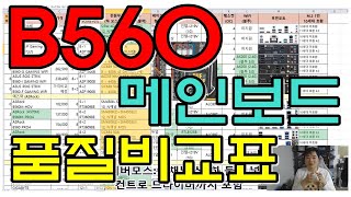 B560 메인보드 30종 품질 비교표 인텔 10세대 11세대 CPU를 위한 첫걸음 신성조 [upl. by Thordis]