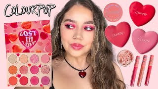 COLOURPOP VALENTINES DAY COLLECTION 2024 LOST IN LOVE 🩷 SWATCHES REVIEW  TUTORIAL [upl. by Aw]