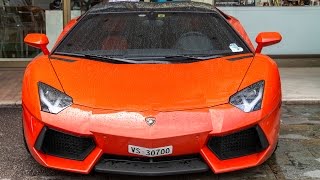 ARANCIO ARGOS LAMBORGHINI AVENTADOR LP7004  REVIEW and driving 2015 HQ [upl. by Merle695]