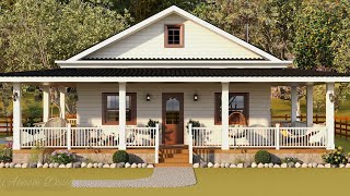 Cozy Cottage Design  Peaceful Living  House Design With Floor Plan [upl. by Leeland]