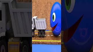 Hino Truck Vs Circle Smile Street Vehicles VS Multi Colors Excavator  07 [upl. by Hirai737]