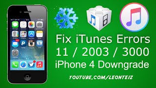 How to fix iTunes error 11  2003  3000 when downgrading iPhone 4  GeekGrade [upl. by Jelle]