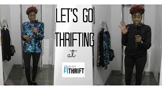 Lets Go Thrifting  mini try on haul  BEAM Thrift Store  RushOurFashion [upl. by Oramlub]