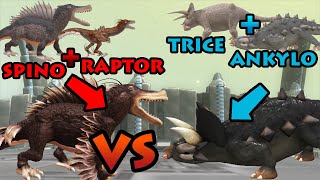 Spinoraptor vs Ankyloceratops  Hybrid Dino Arena S1E2  SPORE [upl. by Atnuahsal]