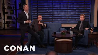 Gad Elmalehs Involuntary Leg Move  CONAN on TBS [upl. by Yenohtna]