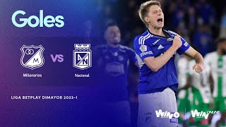 Millonarios vs Nacional goles  Liga BetPlay Dimayor 2023I  Final Vuelta [upl. by Ttelracs]