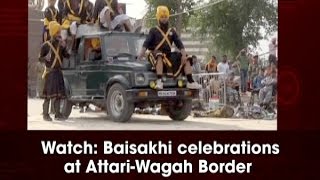 Watch Baisakhi celebrations at AttariWagah Border  ANI News [upl. by Nednyl]