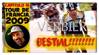 16 Alberto Contador y su BRUTAL ATAQUE en Verbier TOUR DE FRANCIA 2009 Etapa 15 Cap 16 [upl. by Anaehr]