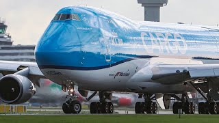 KLM Cargo Boeing 747 lineup amp take off  4K [upl. by Mcmahon]