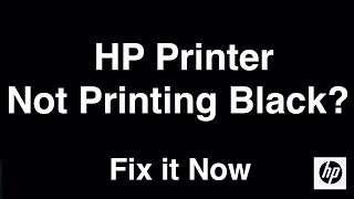 HP Printer Not Printing Black  Fix it Now [upl. by Dnaltiak]