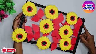 Paper Flower Wall Hanging Craft Ideas  Wall Hanging Craft Ideas wallhanging papercraft diy [upl. by Burnard]