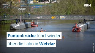 Wetzlarer Pontonbrücke ist aufgebaut [upl. by Einwahs]