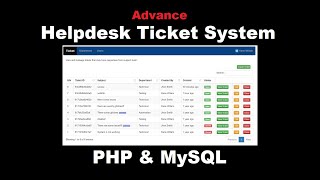 Advance Helpdesk Ticket system  PHP Projects [upl. by Neala]