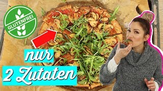 Gesunde Pizza Boden mit nur 2 Zutaten OHNE Hefe  Vegan und Glutenfrei  yummypilgrim [upl. by Pyle702]