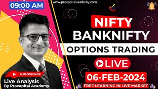 06 February Live Trading  Nifty Banknifty Live Options Trading  Nifty 50 Live nifty50 live [upl. by Chassin824]