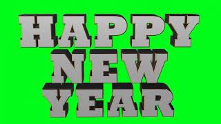 Happy New Year  2019  3D Green Screen Effect  Free [upl. by Alice]