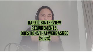 RAREJOB INTERVIEW UPDATED 2023  INTERVIEW REQUIREMENTS  INTERVIEW QUESTIONS  INTERVIEW [upl. by Rawley]