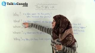 Learn the 5 ws in English Who What Where When Why Plus How [upl. by Naoma]