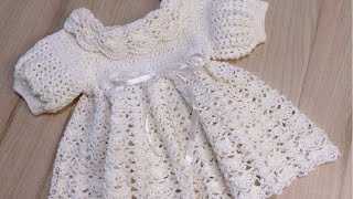 🥰 ¡Hermoso Vestido fino y delicado 1 año tejido a crochet Mi Rincón del Tejido [upl. by Schreibe373]