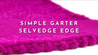 How to Knit the Simple Garter Selvedge Edge  Knitting Stitch Pattern  English Style [upl. by Elleinaj]