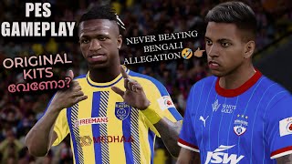 Kerala Blasters Vs Bengaluru  ISL Highlights  Pes Gameplay  Official Kits  Pro Evolution Gamer [upl. by Tomasine]