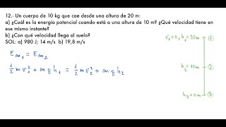 Física Caída libre Conservación de la Energía Mecánica Gravedad Energías Cinética y Potencial [upl. by Klehm982]