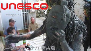 UNESCO cultural heritage Muddy festival japan 宮古島 パーントゥプナハ ムトゥヤー [upl. by Lee]