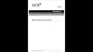 OCR CHEMISTRY F325 JUNE 2013 MARK SCHEME [upl. by Vento]